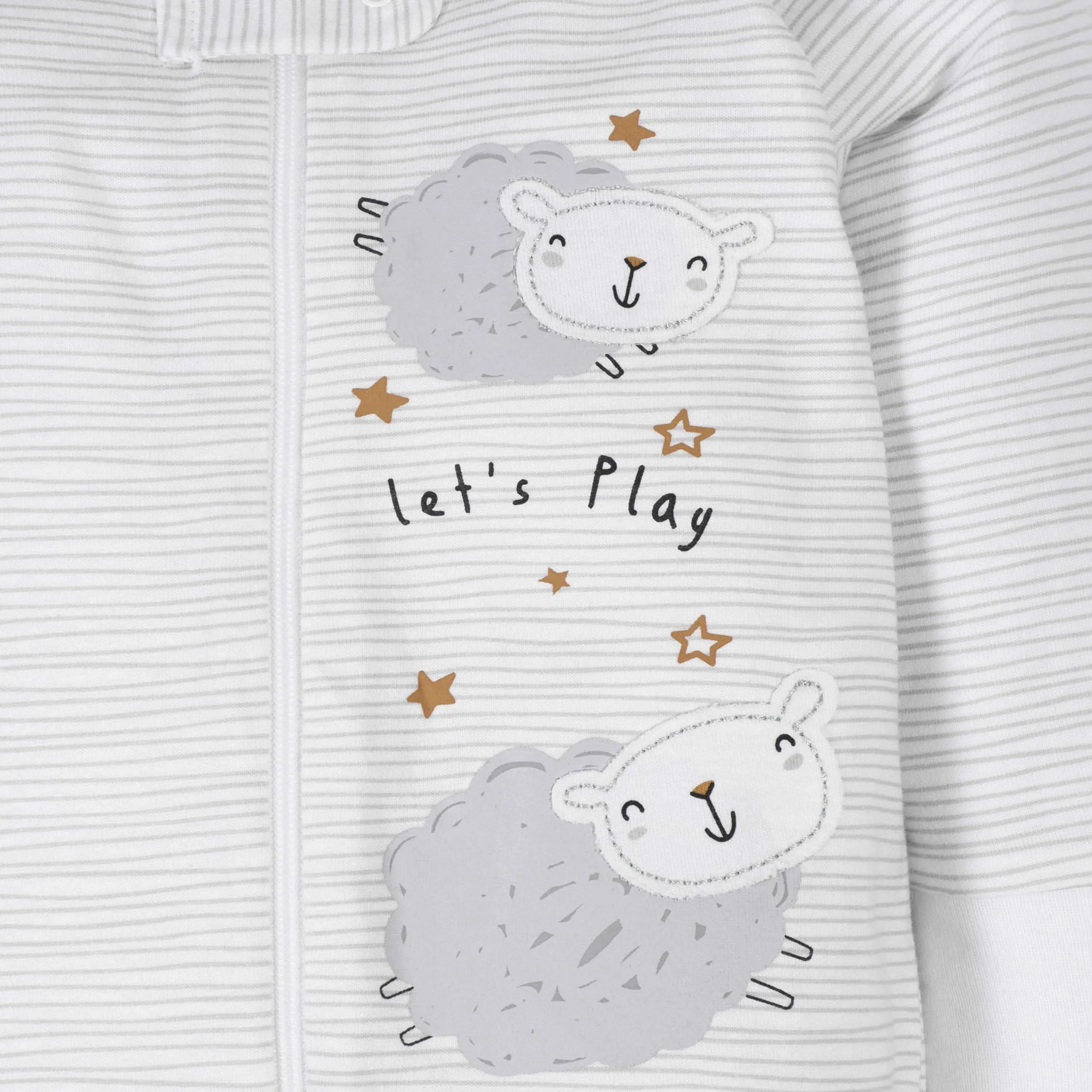 18-Piece Baby Neutral Sheep and Clouds Sleep 'N Play, Onesies® Bodysuit, and Burpcloth Set