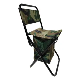 1pc Outdoor Fishing Chair with Storage Bag Outdoor Folding Portable Beach Chair Camouflage Back Chair Lightweight Waterproof