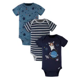 3-Pack Baby Boys Space Short Sleeve Onesies® Bodysuits