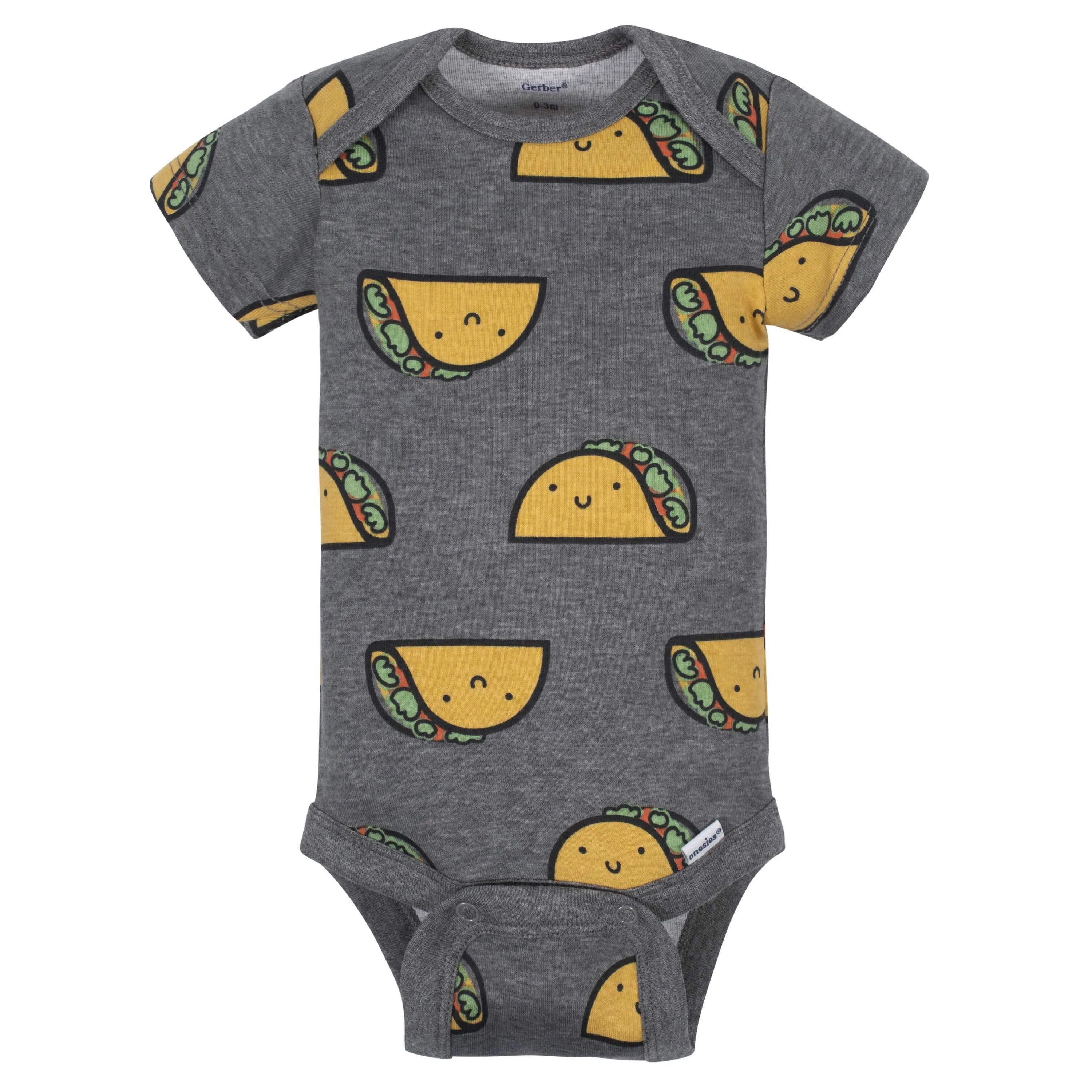 3-Pack Baby Taco Short Sleeve Onesies® Bodysuits