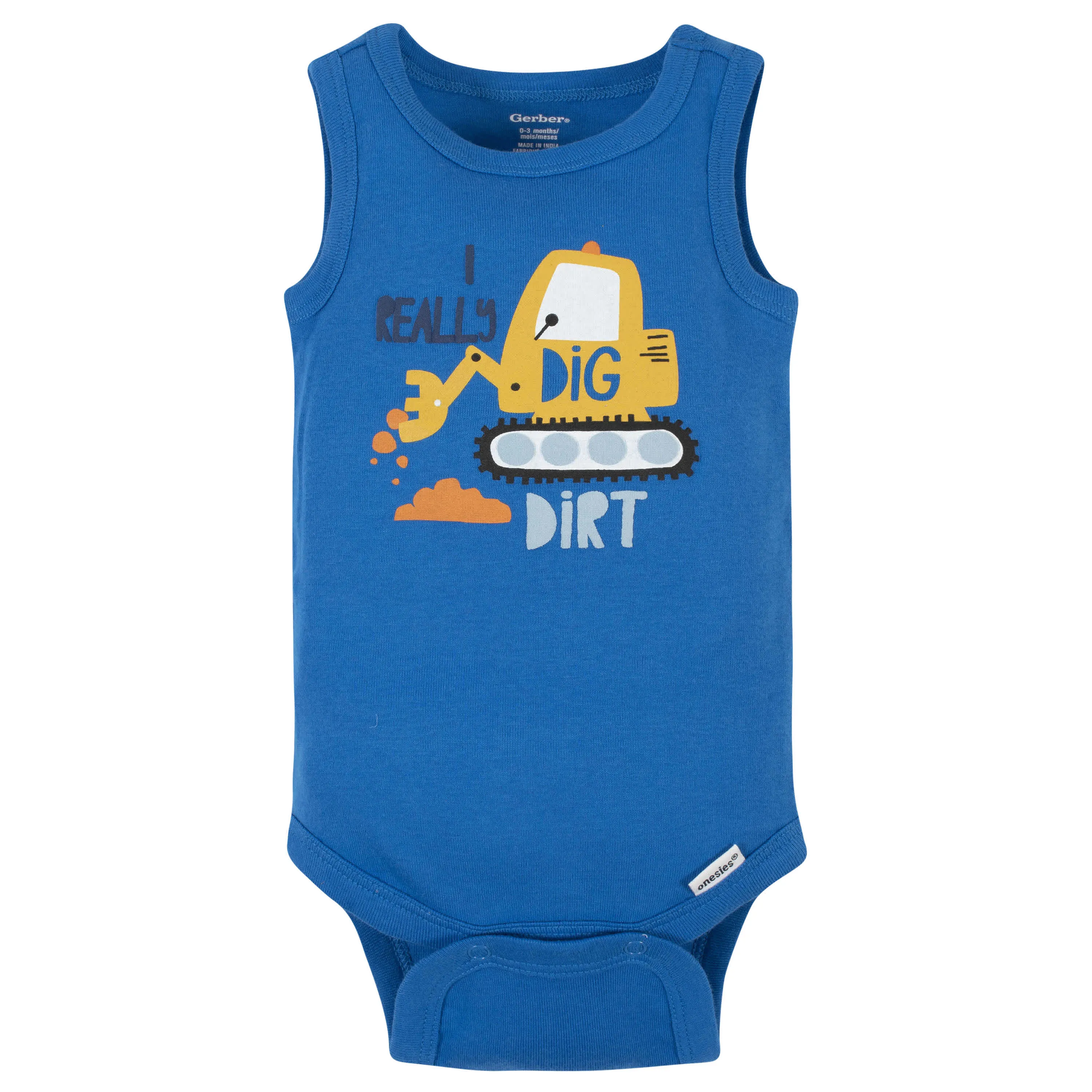 4-Pack Baby Boys Digger Tank Onesies® Bodysuits