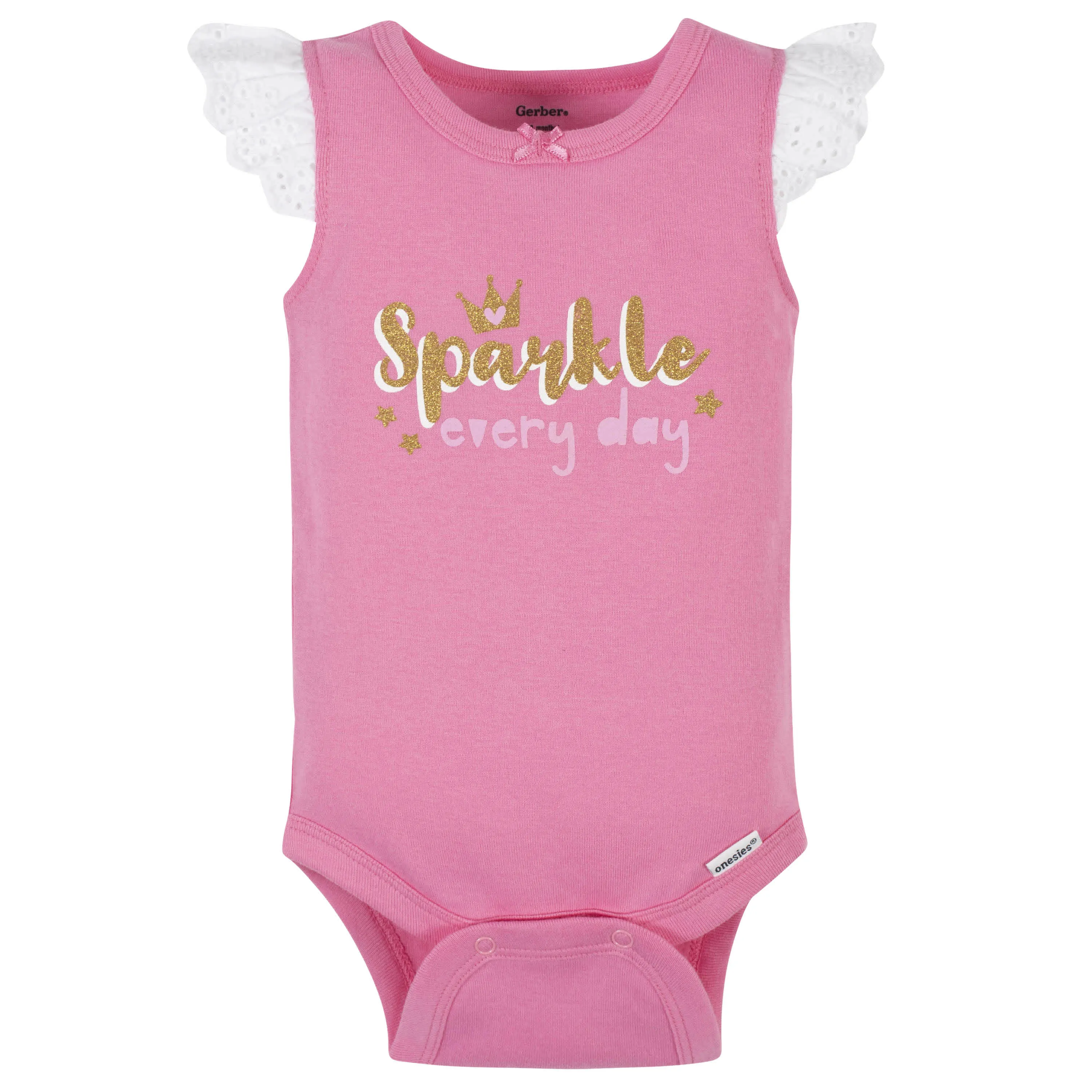 4-Pack Baby Girls Sparkle Tank Onesies® Bodysuits