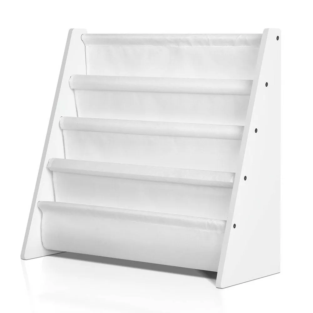 4-Tier Kids Bookshelf Magazine Rack, Non-Toxic - Keezi