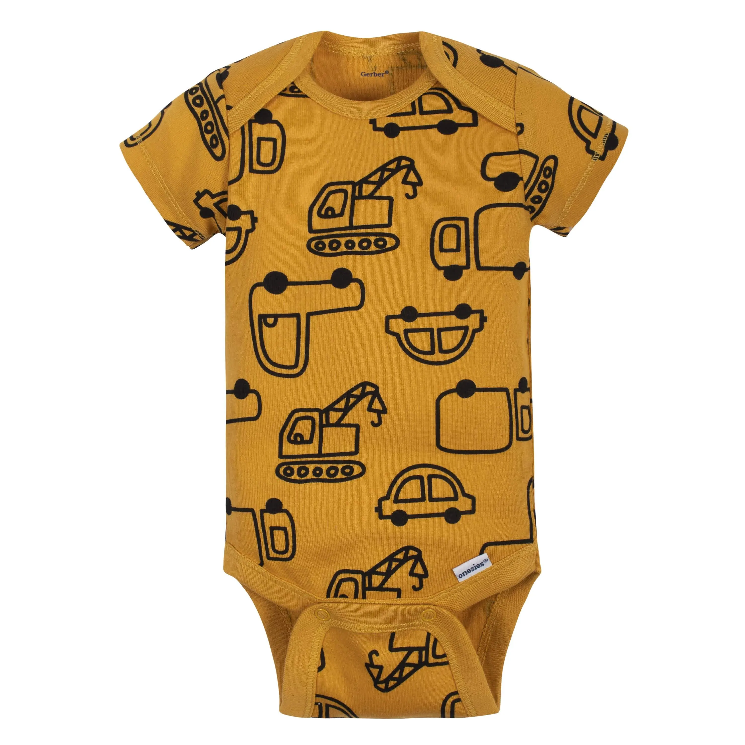 5-Pack Baby Boys Construction Short Sleeve Onesies® Bodysuits