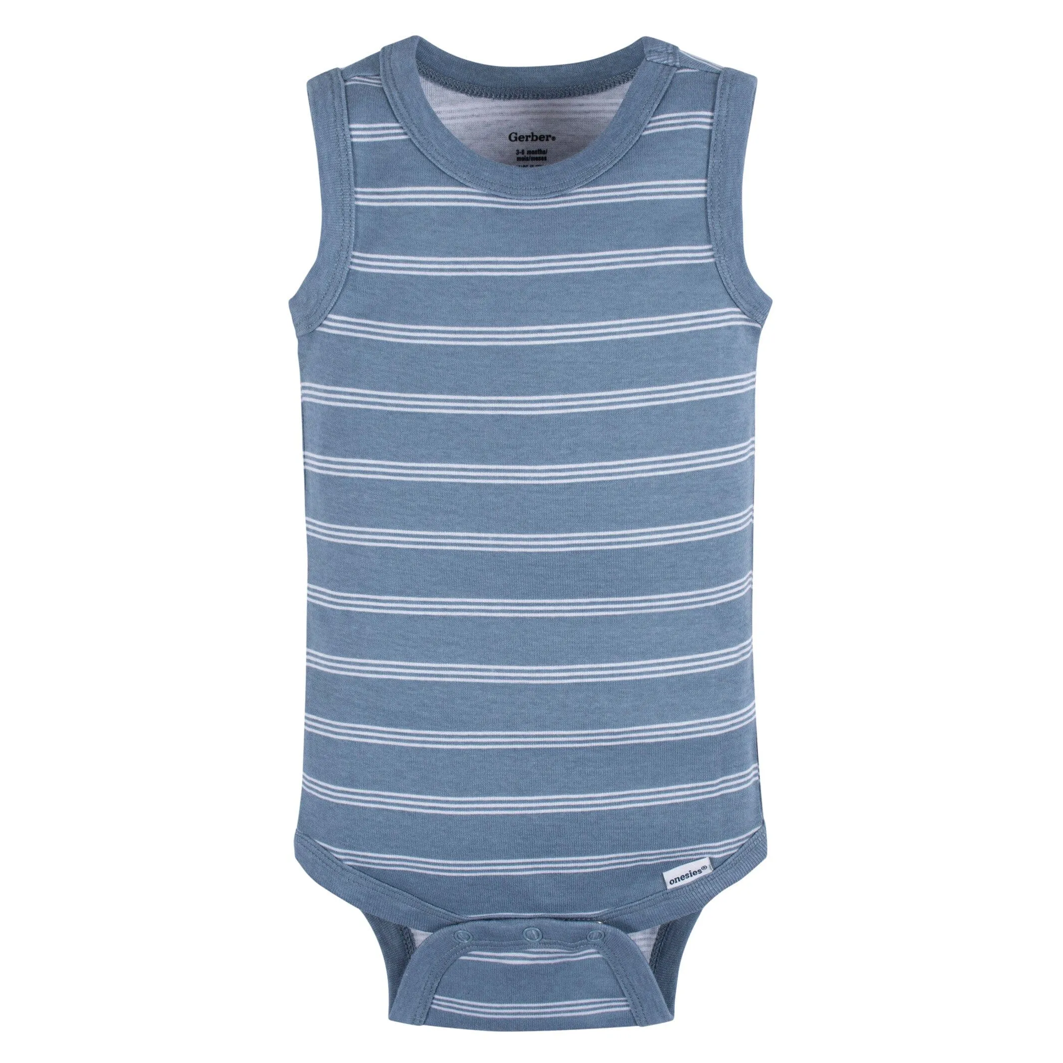 5-Pack Baby Boys Stripes Sleeveless Onesies® Bodysuits