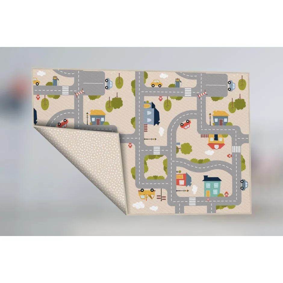 5' x 6' Yokina City Reversible Waterproof Baby Playmat