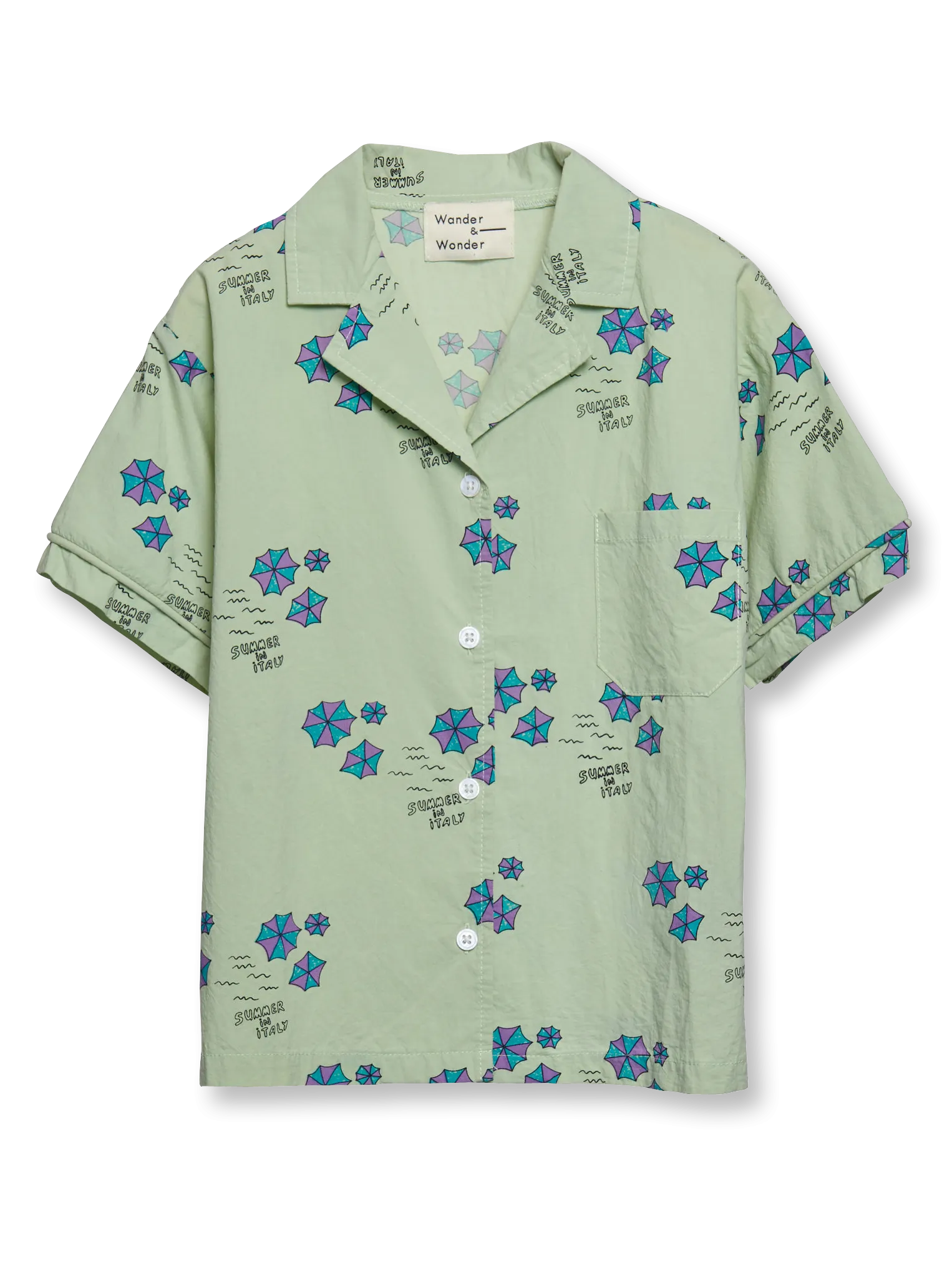 B23134-BOXY SHIRT-Mint Beach