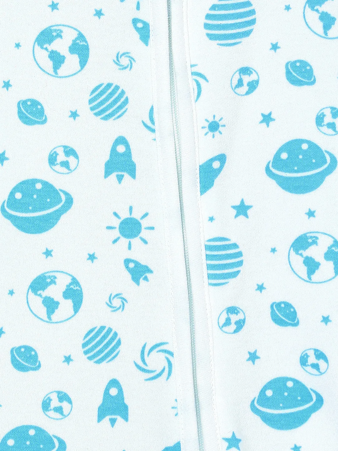 Baby Zipper Romper Combo Of 2: Happy Cloud-Out Of World