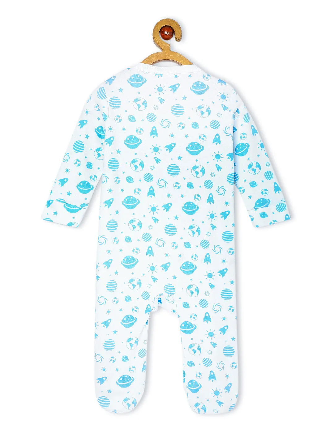 Baby Zipper Romper Combo Of 2: Happy Cloud-Out Of World