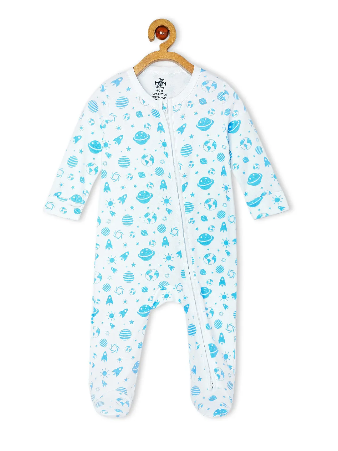 Baby Zipper Romper Combo Of 2: Happy Cloud-Out Of World