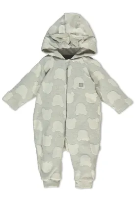 Bebetto Grey Hooded Pramsuit Bears (3-18mths)