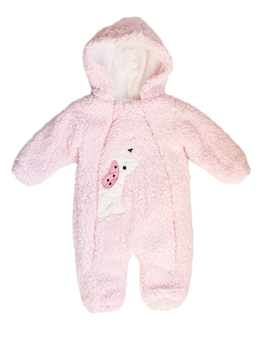 Bebetto Pramsuit Pink Puppy (0-12mths)