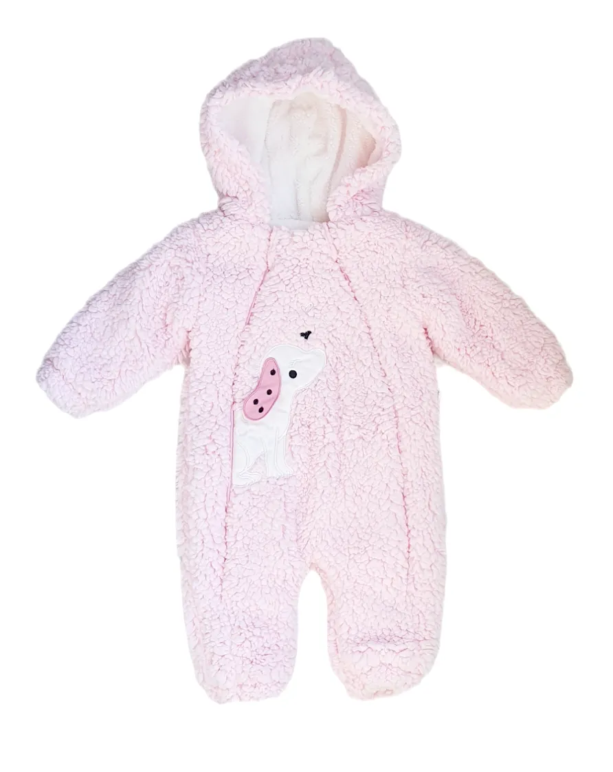 Bebetto Pramsuit Pink Puppy (0-12mths)