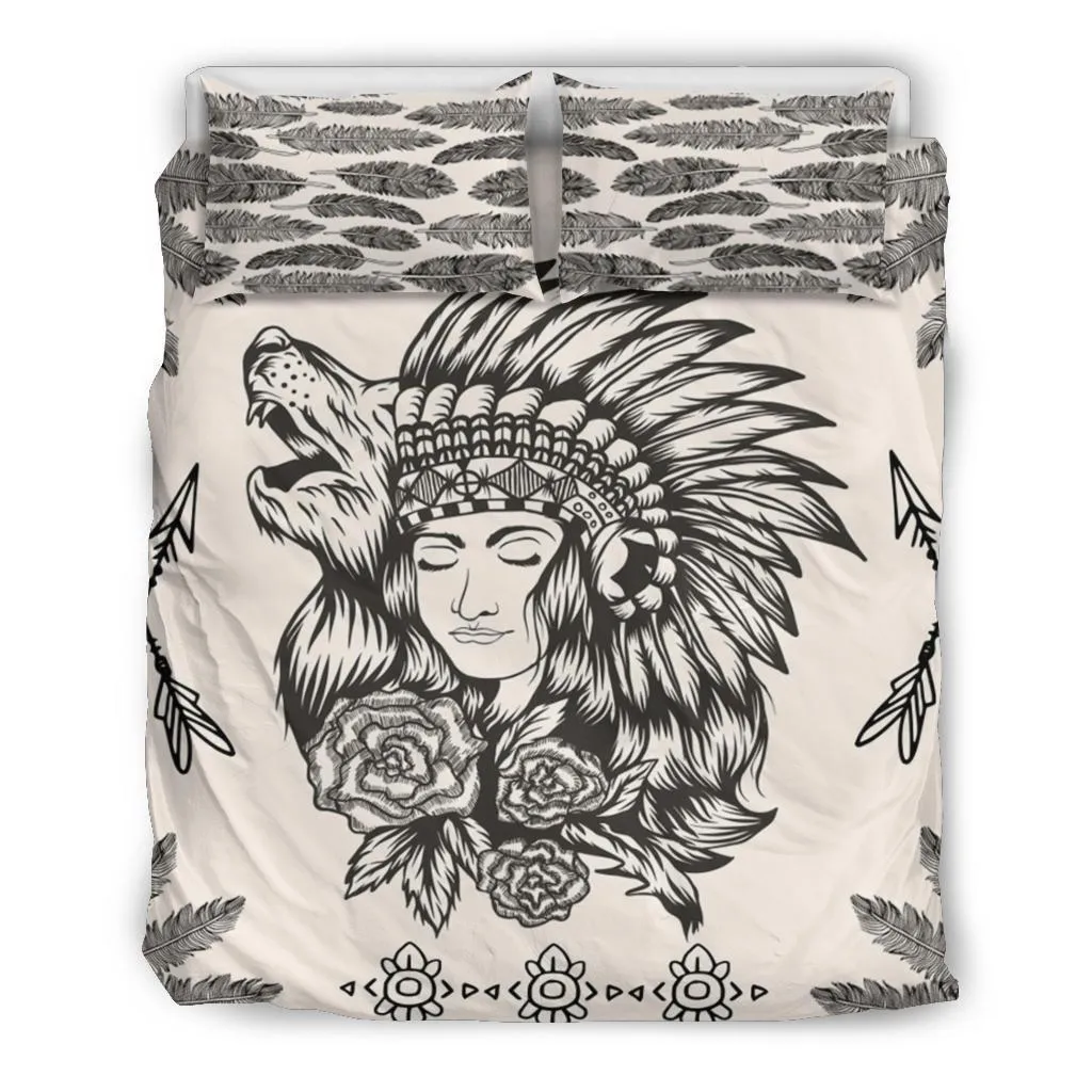 Black & White Tribe Bedding Set