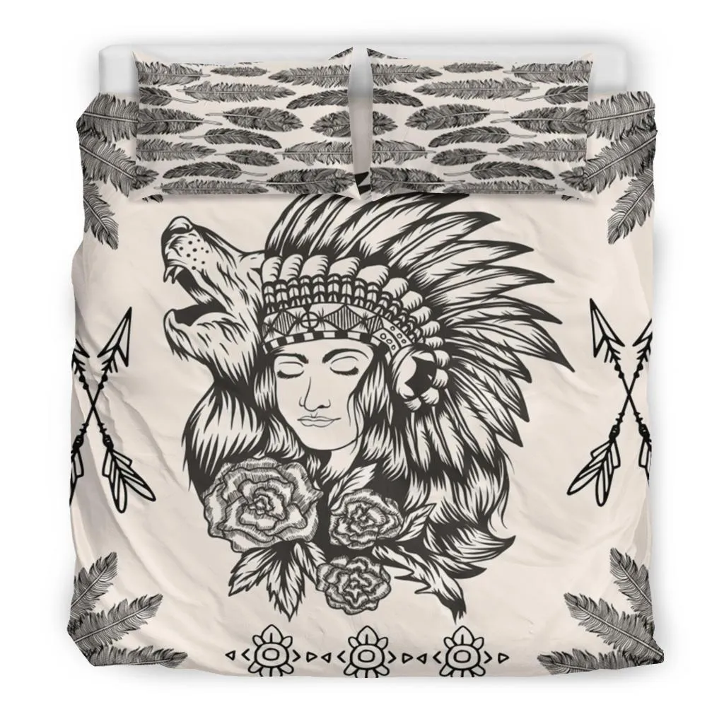 Black & White Tribe Bedding Set