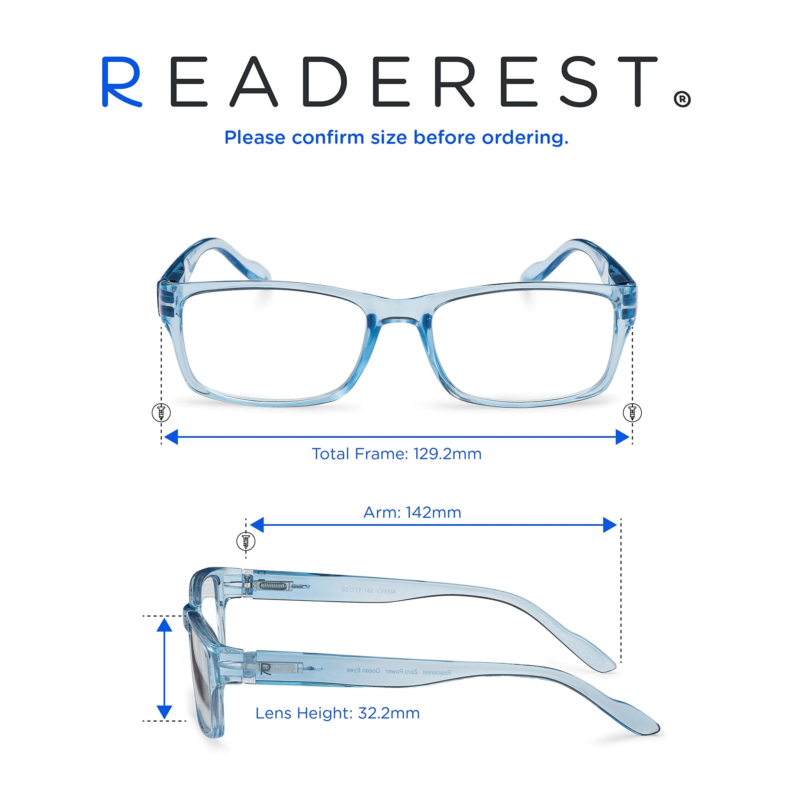 Blue-Light-Blocking-Reading-Glasses-Light-Blue-1-50-Magnification Anti Glare