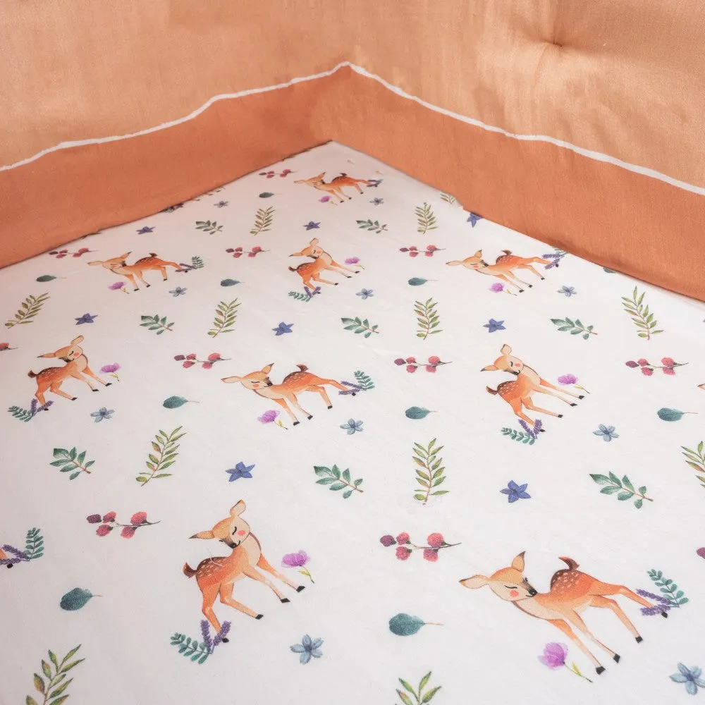 Brown Enchanted Forest Organic Cot Bedding Set