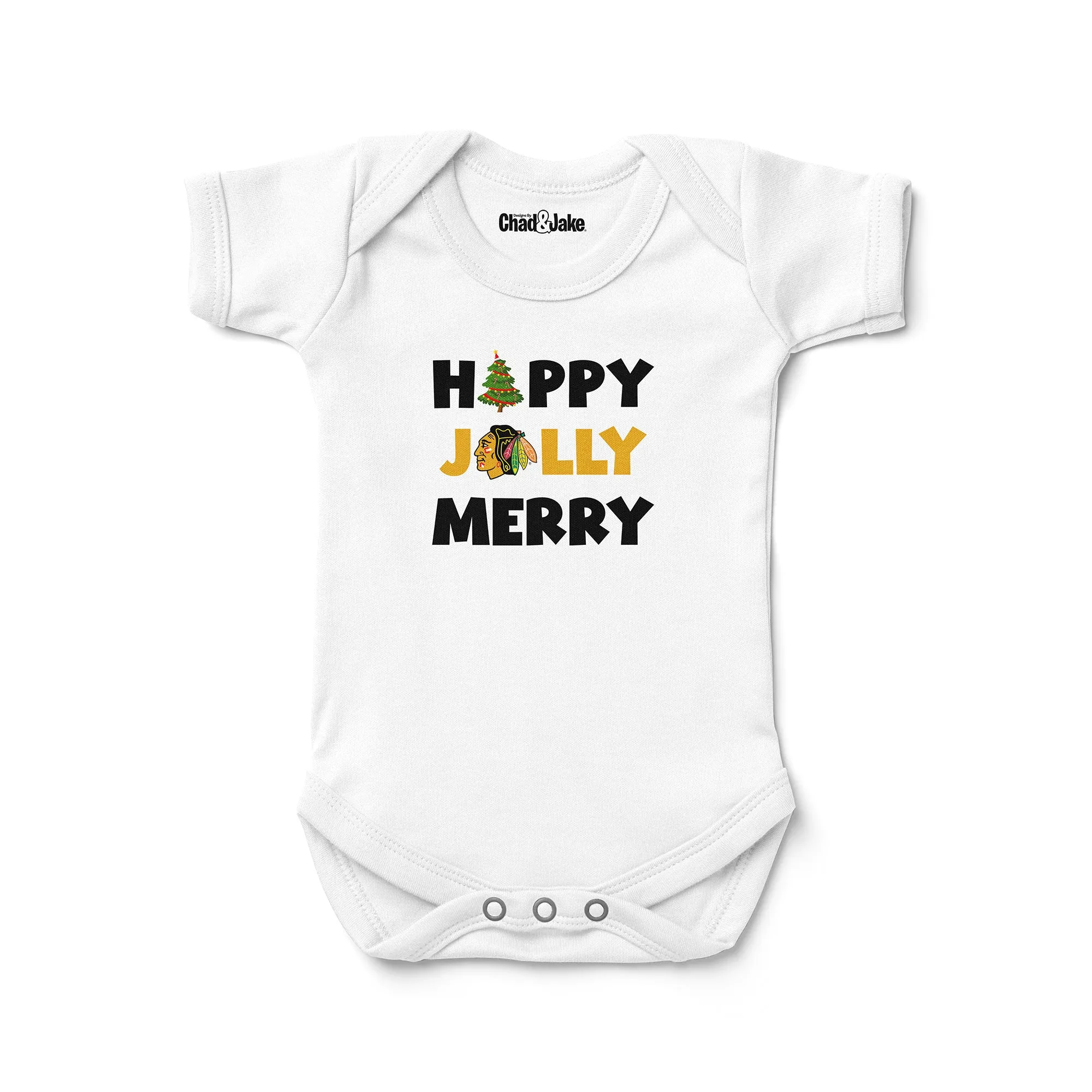 Chicago Blackhawks "Happy Jolly Merry" Bodysuit