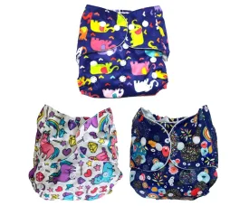 Combo of 3 Reusable Diapers - Option B