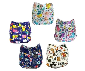 Combo of 5 Reusable Diapers - Option A