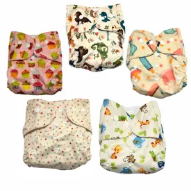 Combo of 5 Reusable Diapers - Option O