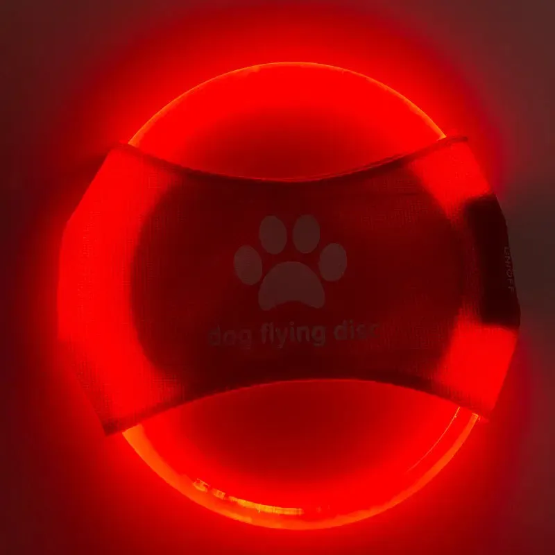 Dog Toys Flying Discs Frisbee Light Glowing LED Luminous