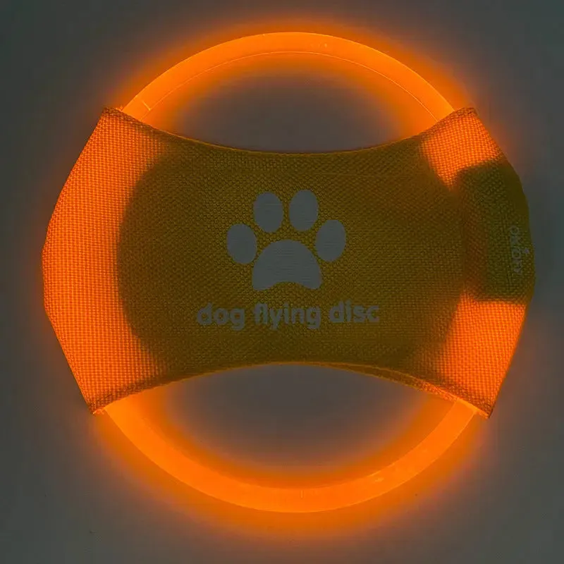 Dog Toys Flying Discs Frisbee Light Glowing LED Luminous