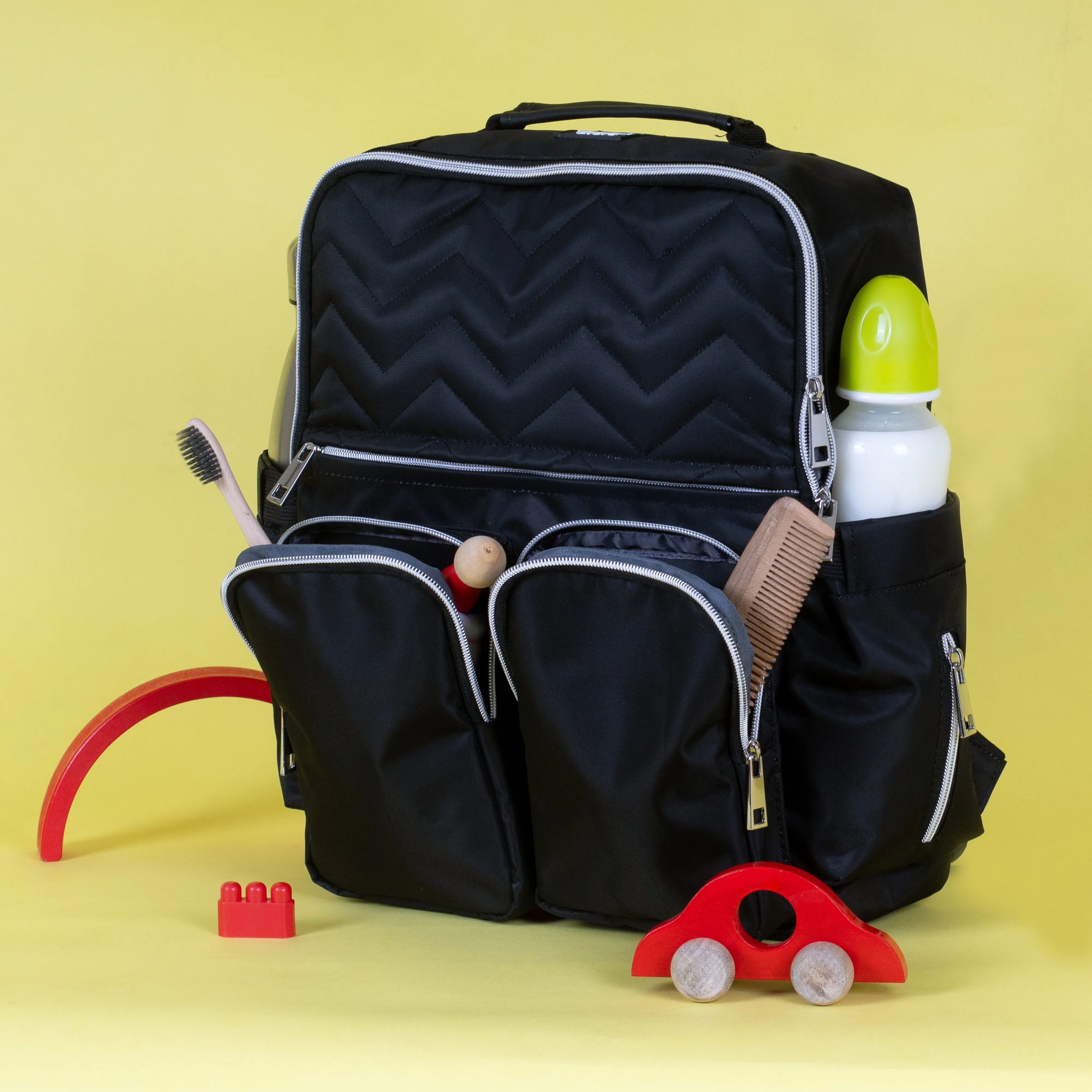 Ebony Black Diaper Bag