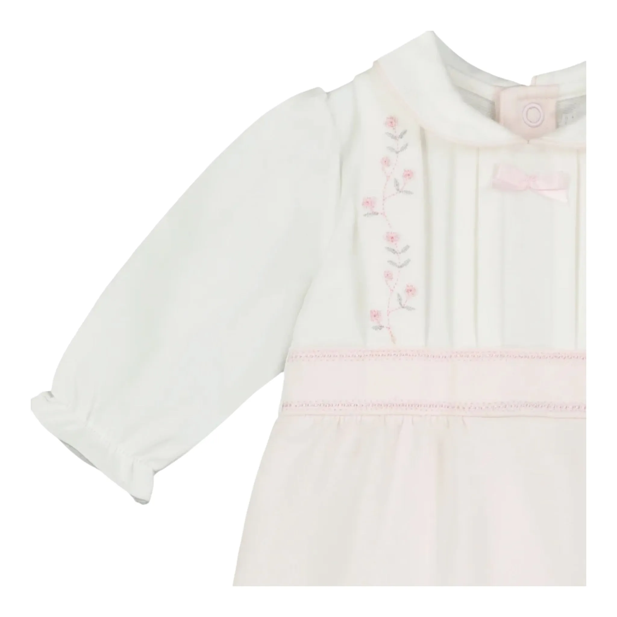 Emile et Rose - Pink and white all in one romper and headband, Florence