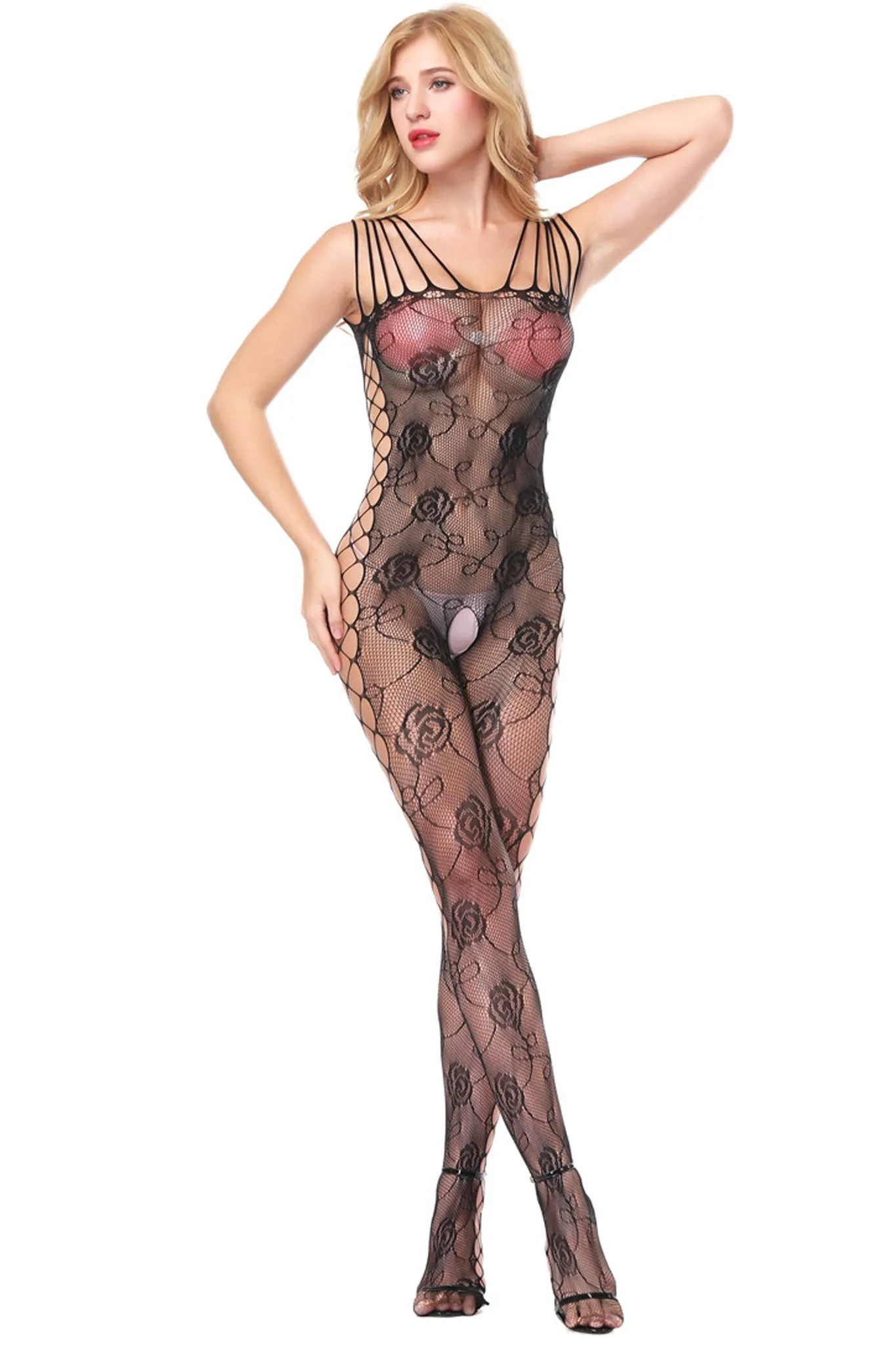 Fishnet full bodysuit lingerie