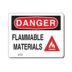 FLAMMABLE MATERIALS - DANGER SIGN