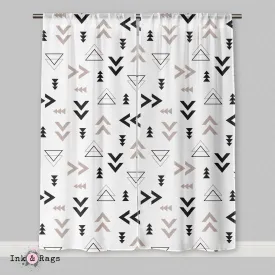 Geometric Dino Triangle Dinosaur Curtains