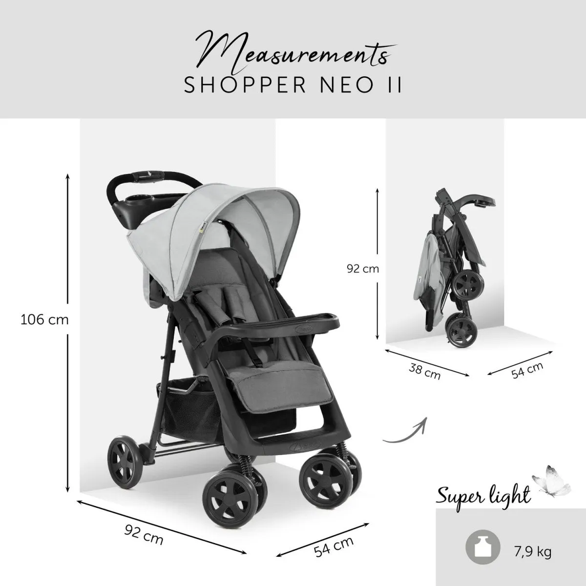 Hauck Shopper Neo Il Baby Stroller- Lightweight Buggy