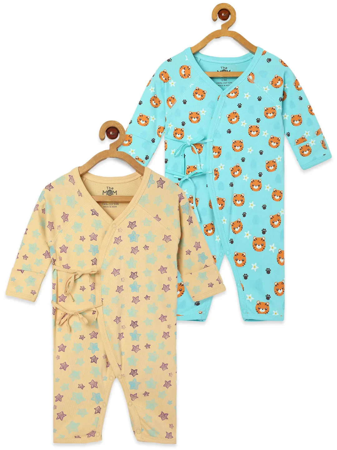 Jabla Infant Romper Combo Of 2: The Astros- Feline Fighters