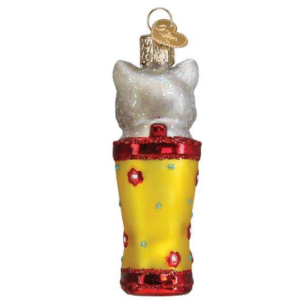 Kitten In Rain Boot Ornament