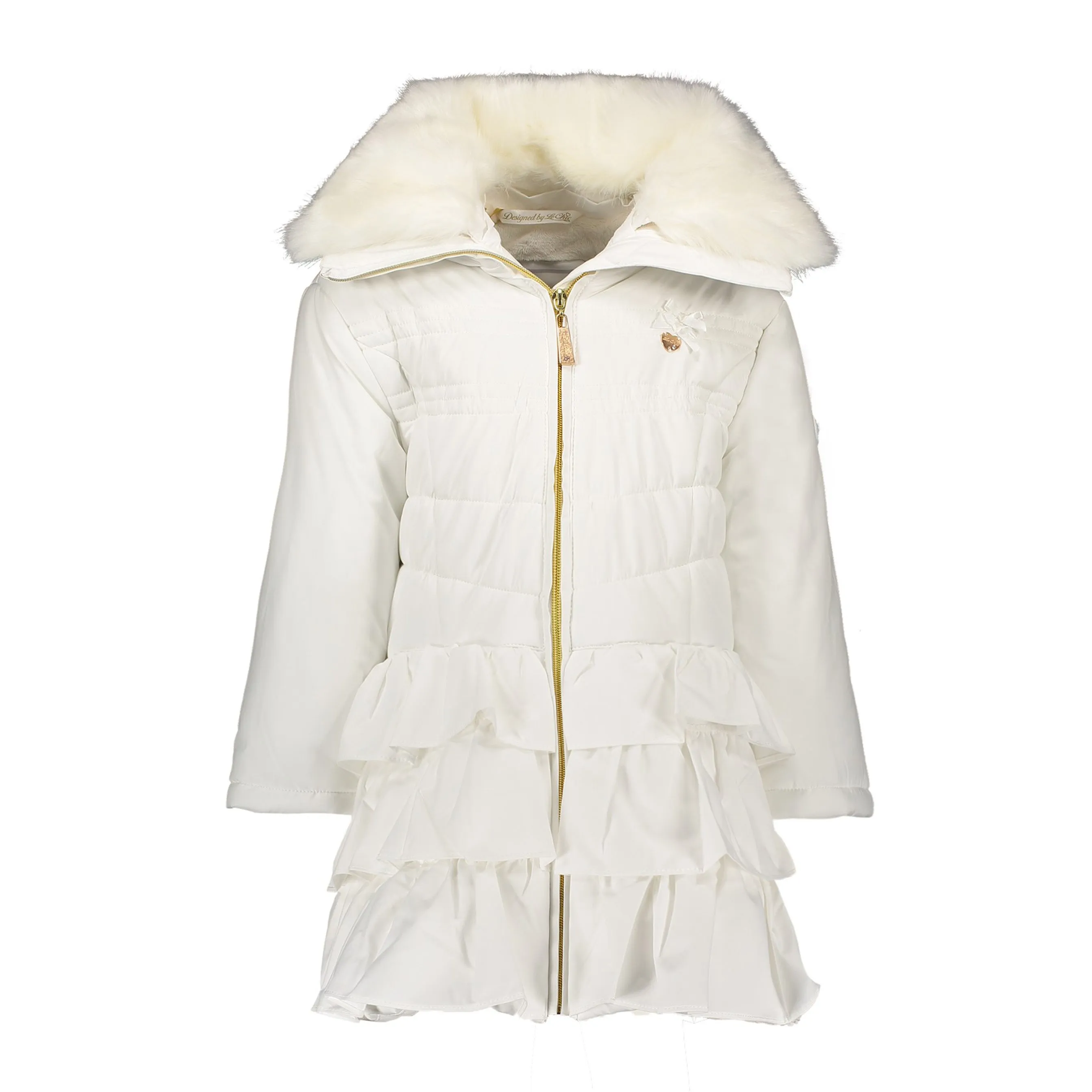 Le Chic Baby Girls White Coat