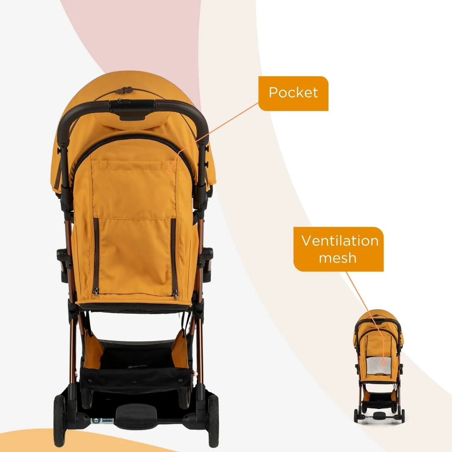 Leclercbaby Influencer Air Stroller Golden Mustard