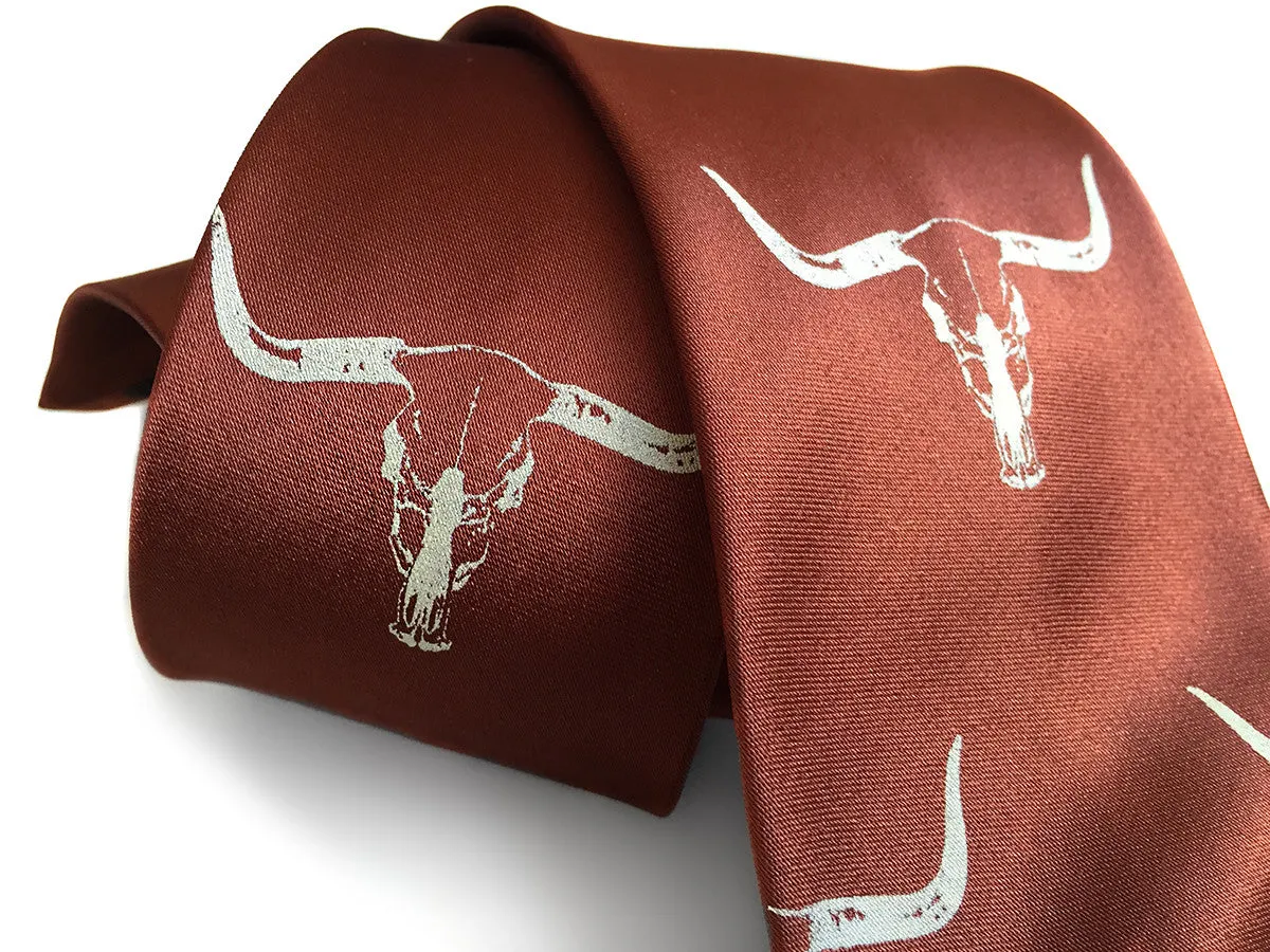 Longhorn Steer Skull Necktie