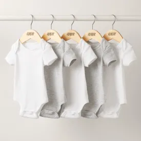 Mamas and Papas Grey Short Sleeve Bodysuits - 5pack