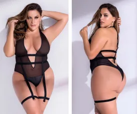 Mapale 2706X Curvy Size Bodysuit Color Black