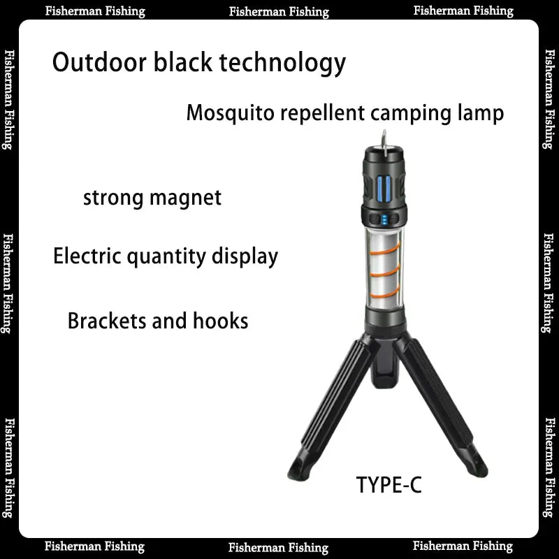 Mosquito Repellent Rechargeable 3-in-1 with Camping Lantern Torch