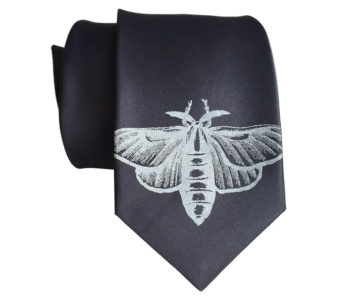 Moth Print Necktie