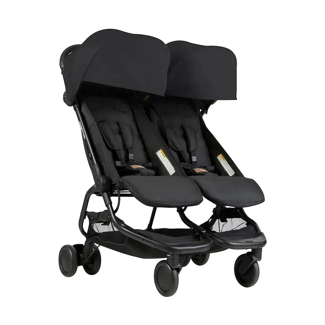 Nano Duo Stroller with Sun & Storm Cover - Black