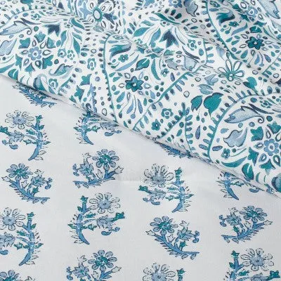 New - 12pc King Bancroft Reversible Paisley Print Comforter & Sheet Bedding Set Blue - Threshold