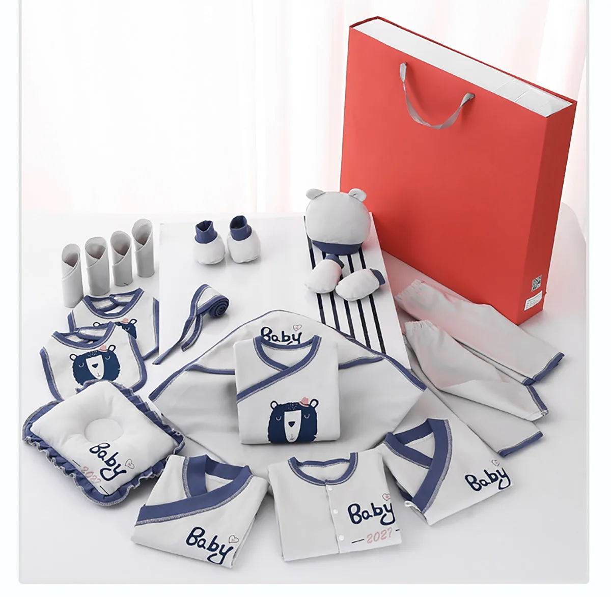 Newborn baby gift pack 20 pcs luxury set-Best gift for newborn baby boy- Blue