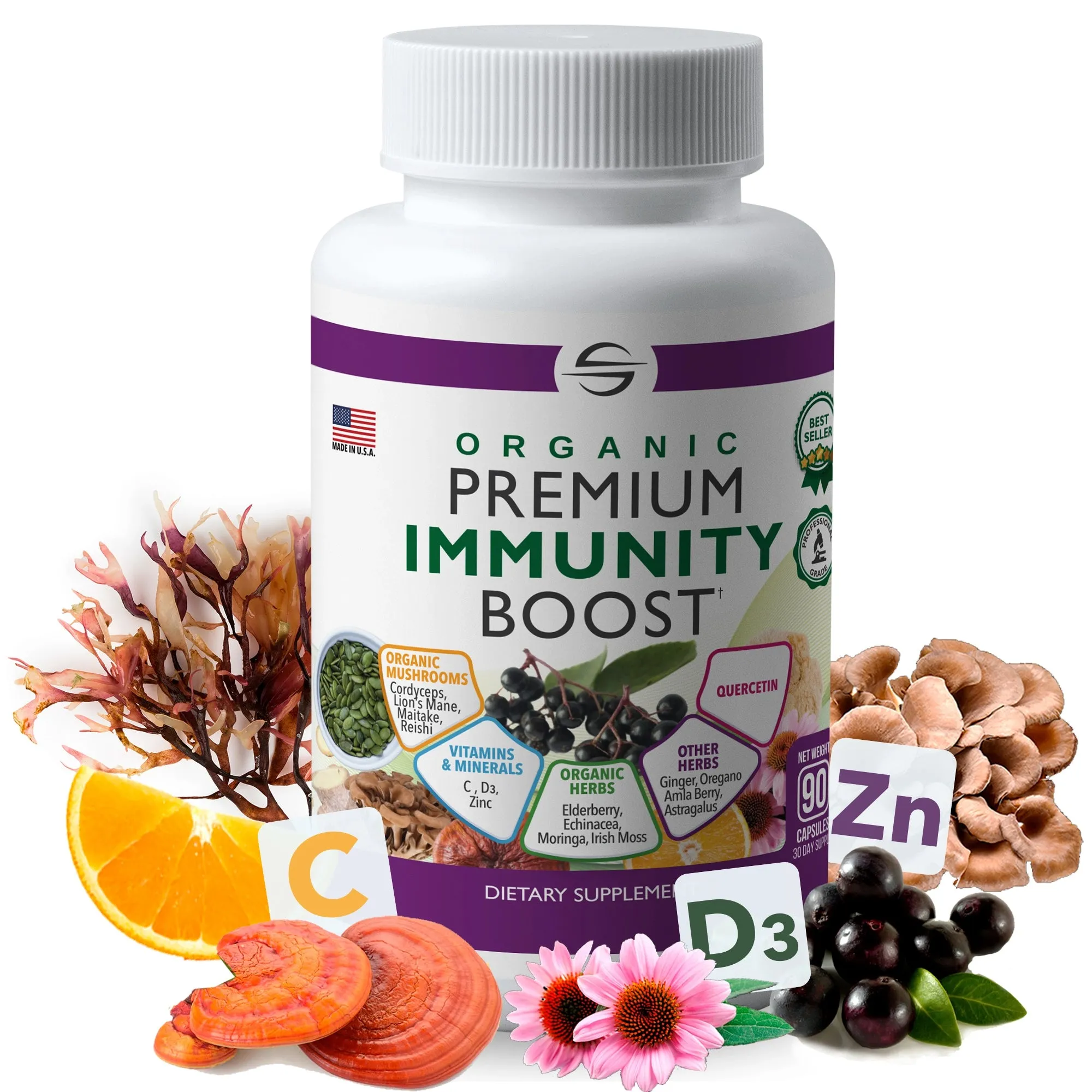 Organic Premium Immunity Boost - 90 Capsules