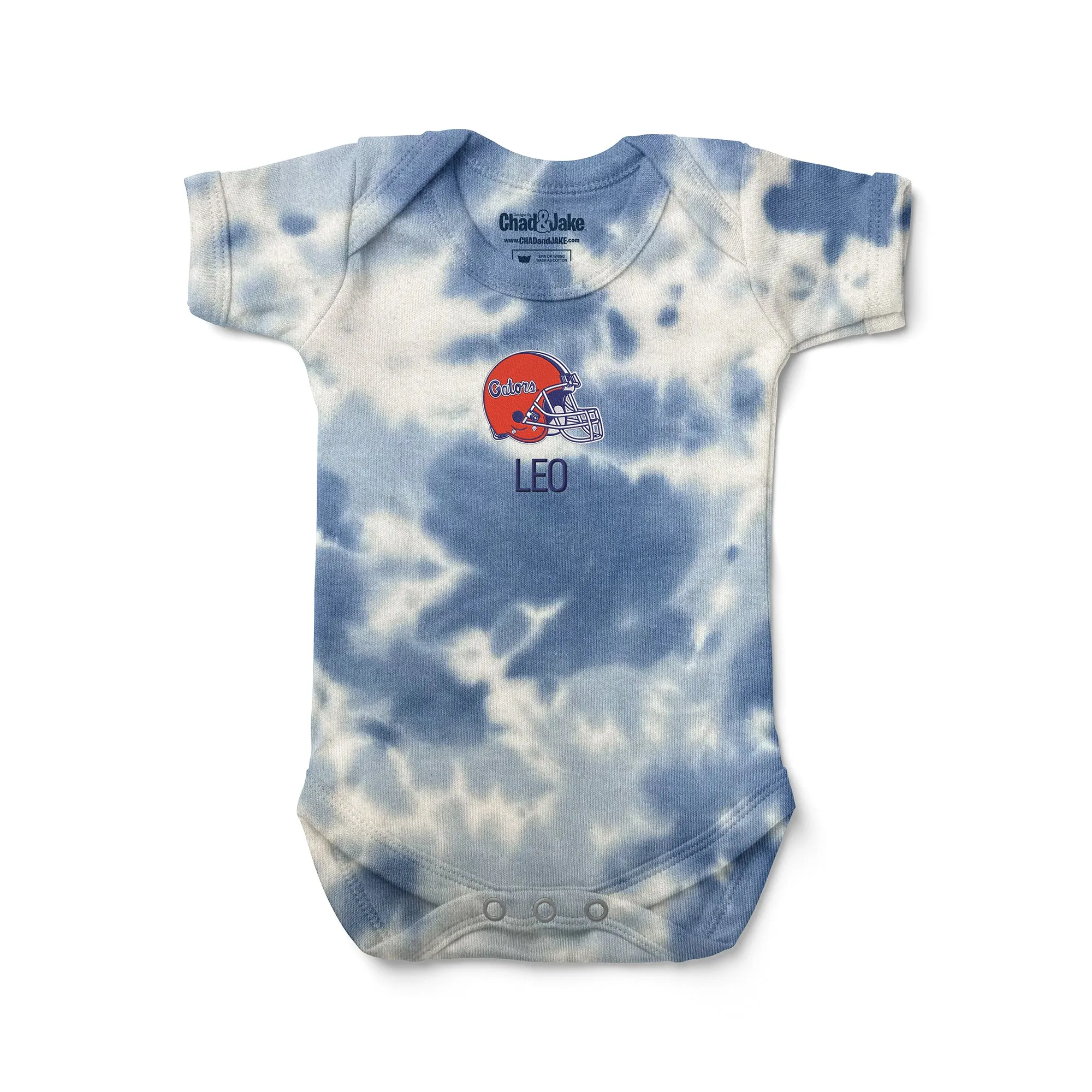 Personalized Florida Gators Helmet Tie Dye Bodysuit