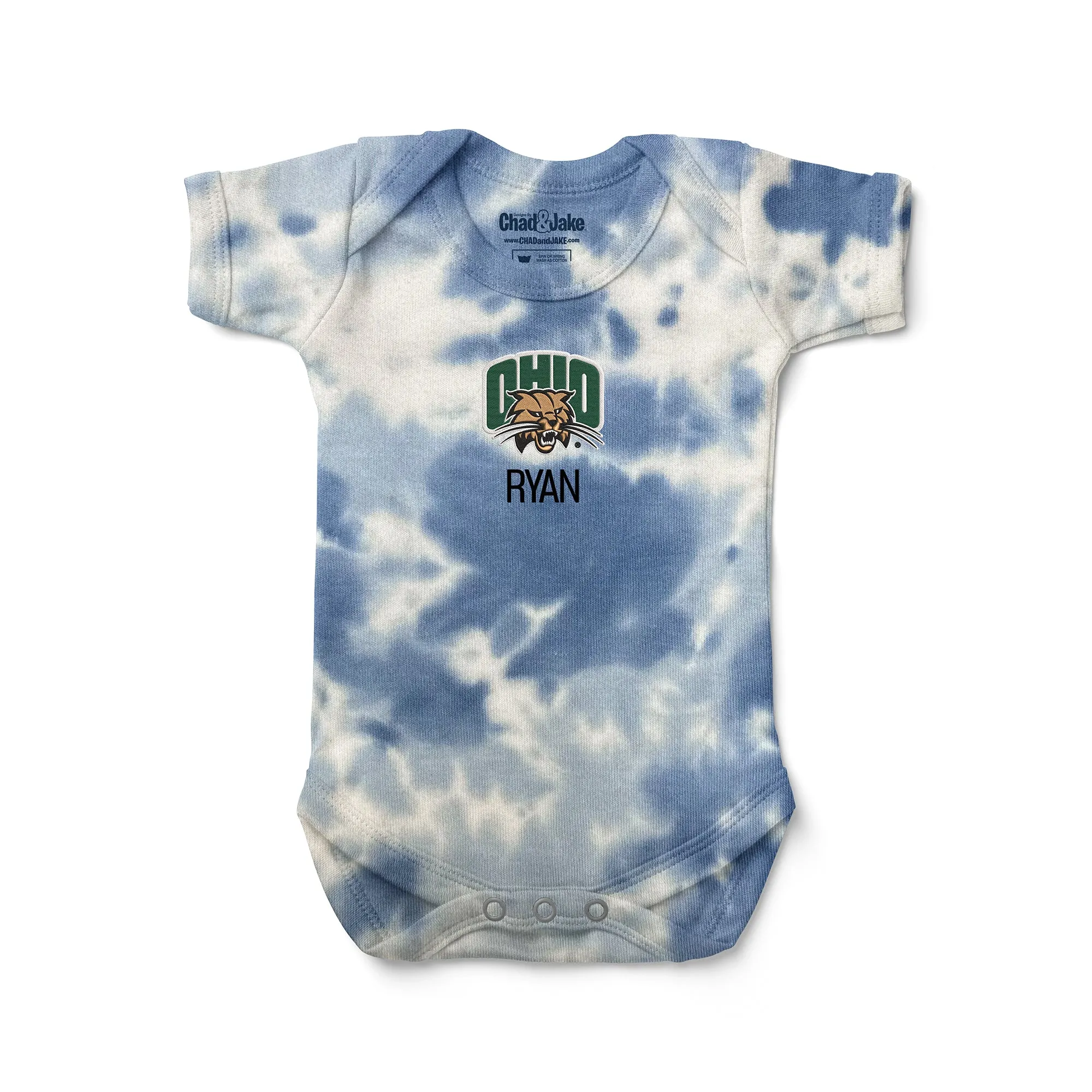 Personalized Ohio Bobcats Tie Dye Bodysuit