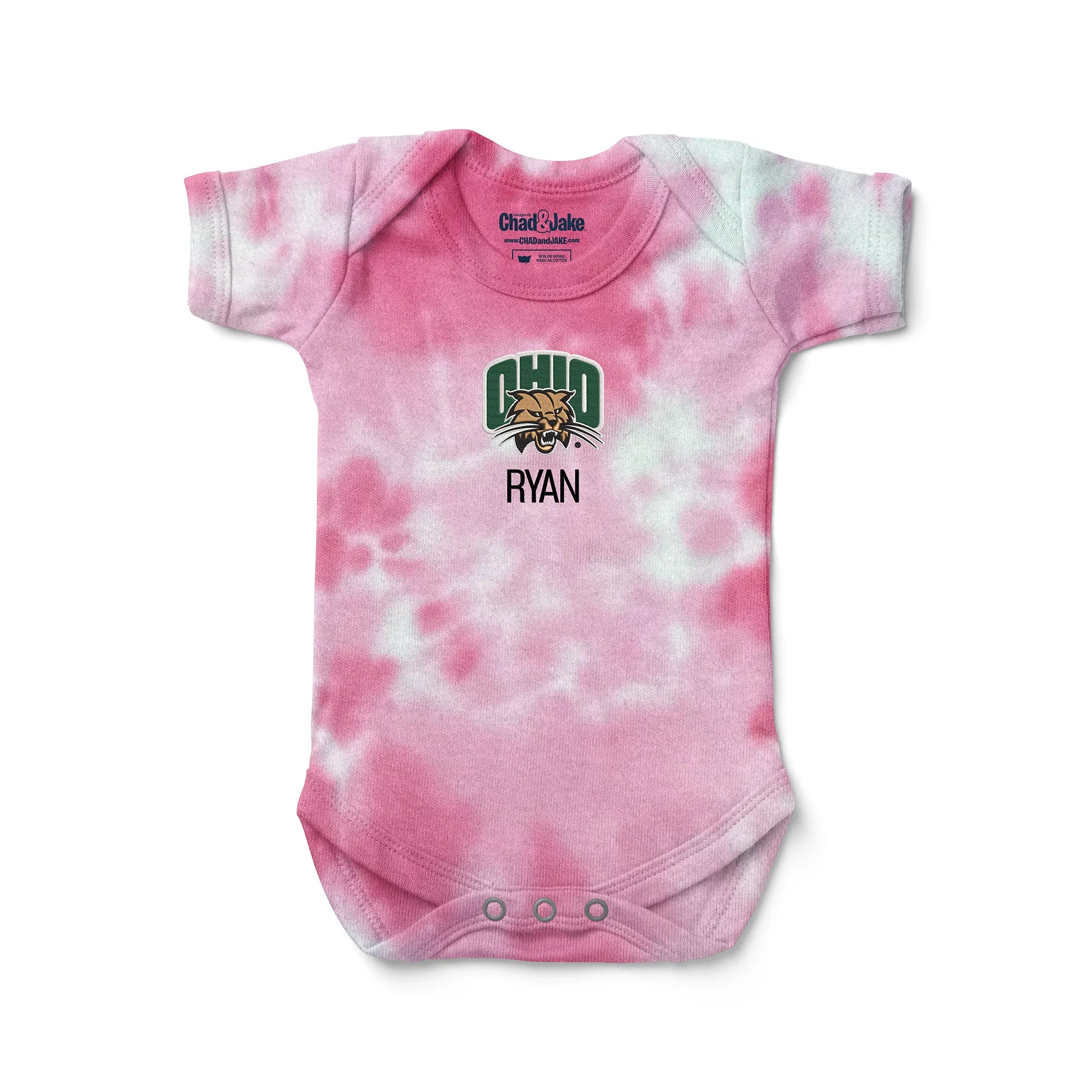 Personalized Ohio Bobcats Tie Dye Bodysuit