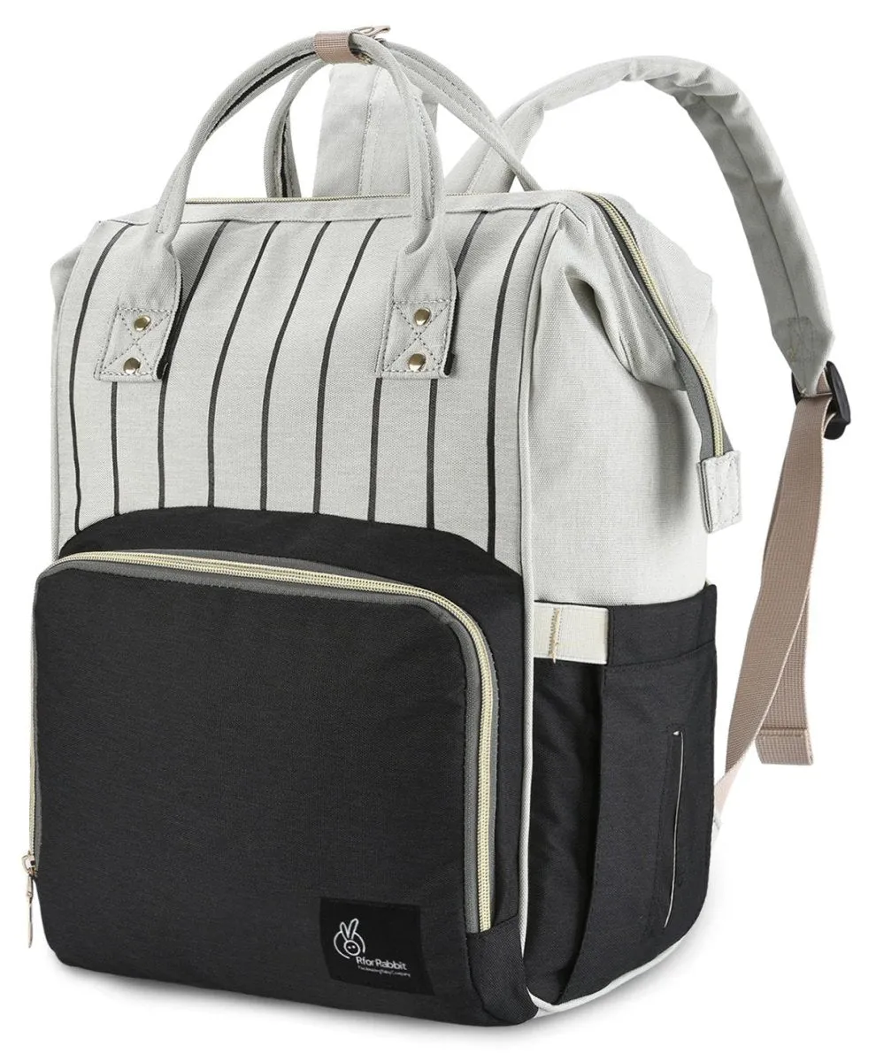 R for Rabbit Caramello Diaper Bags- Black strip